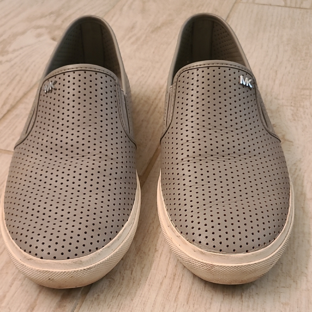 Michael Kors Gray Slip-On Shoes In A Size 9.5